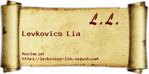 Levkovics Lia névjegykártya